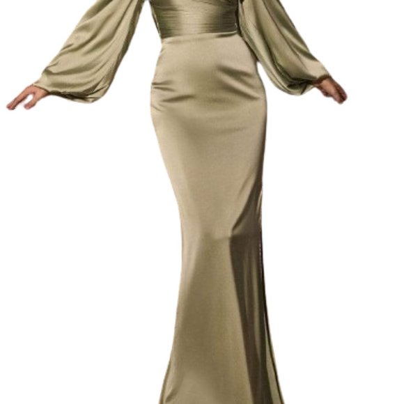 Ladivine 7482 Evening Dress Green Size 8 - Picture 5 of 7